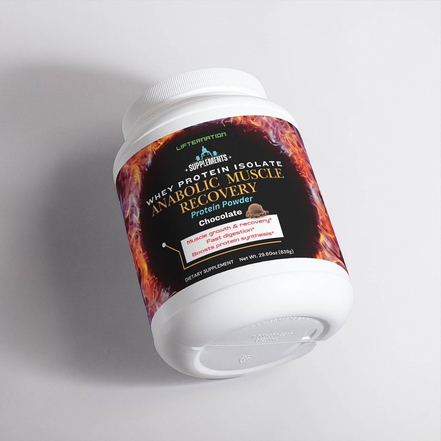 LifterNation Anabolic Muscle Recovery Whey Protein Isolate 2lbs (Chocolate)