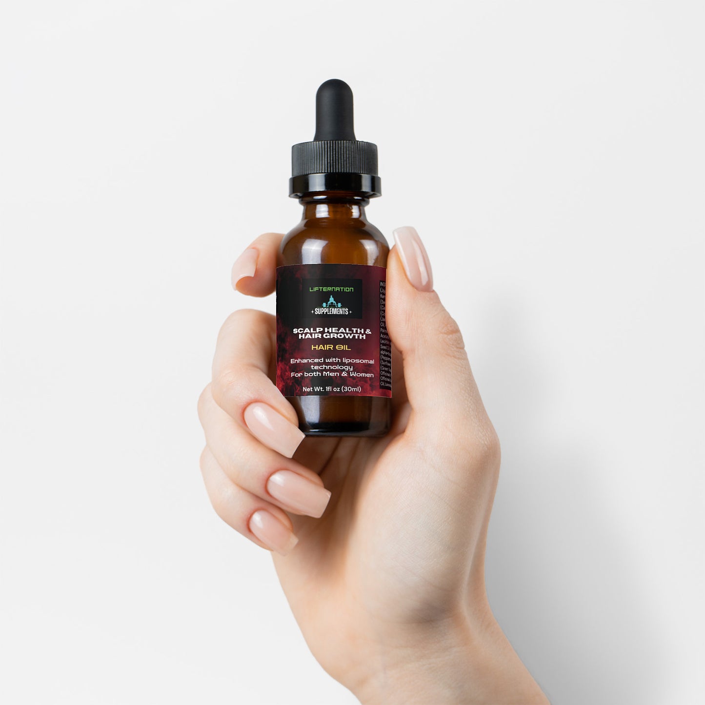 LifterNation Hair Oil for Scalp Health and Hair Growth 1FL oz