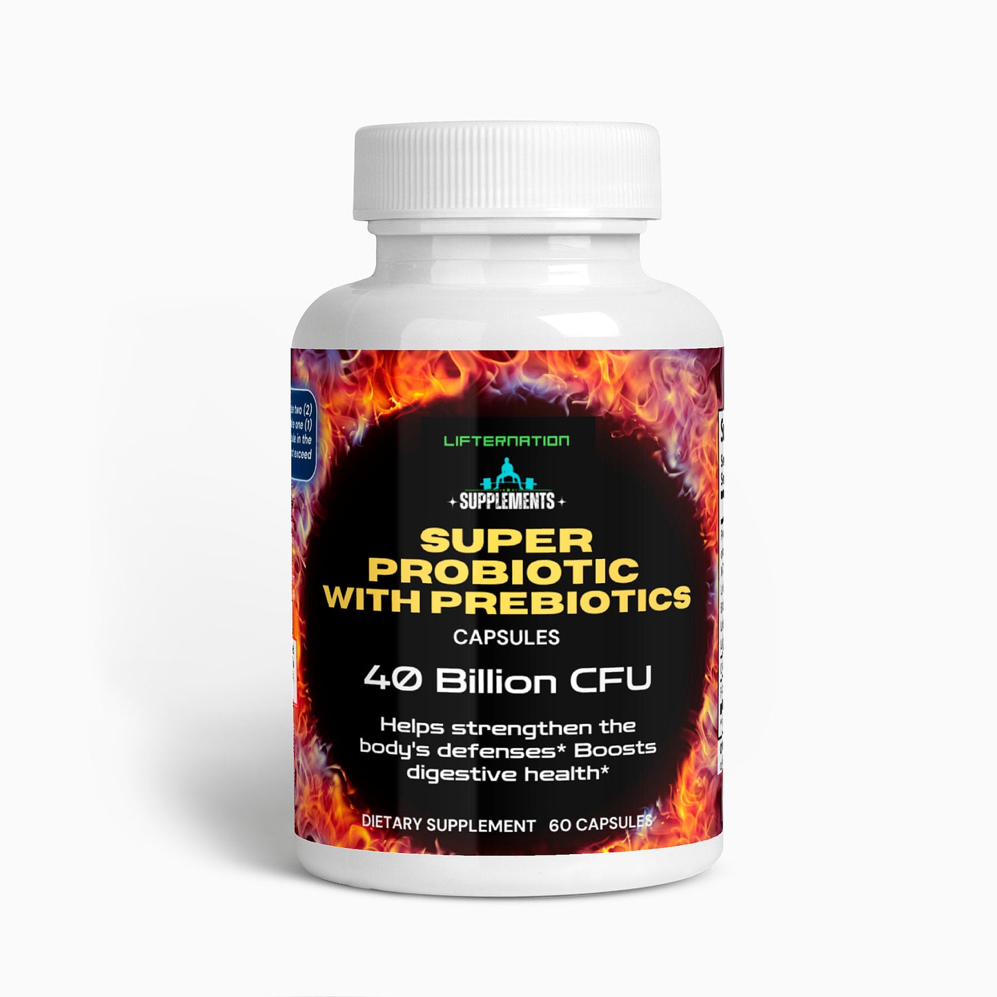 LifterNation Super Probiotic 40 Billion CFU with Prebiotics (60 Capsules)
