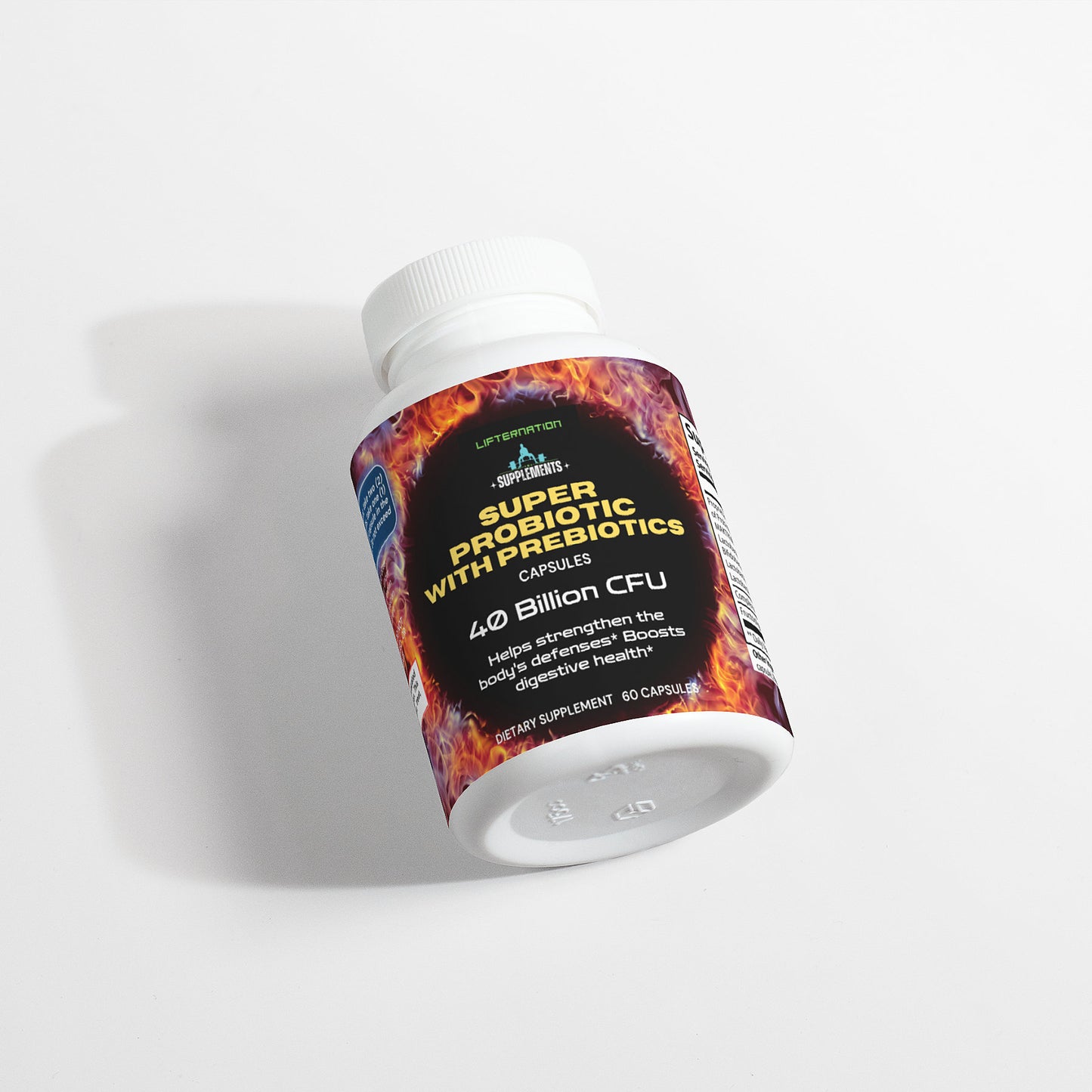 LifterNation Super Probiotic 40 Billion CFU with Prebiotics (60 Capsules)