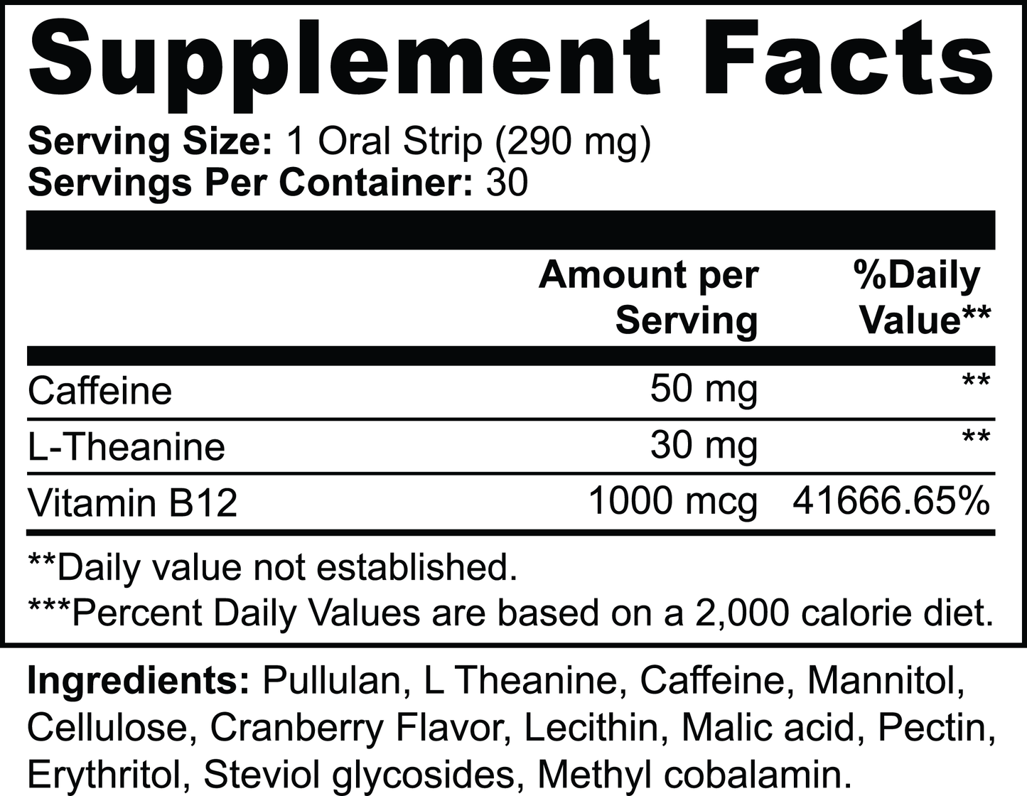 LIfterNation (30 Energy Strips) Cranberry Flavor