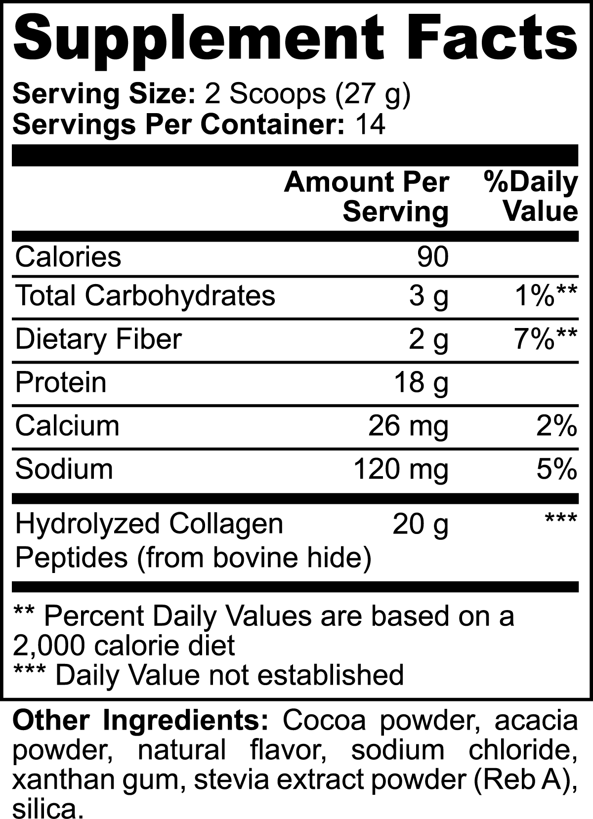 LifterNation Grass-Fed Collagen Peptides Powder (Chocolate)