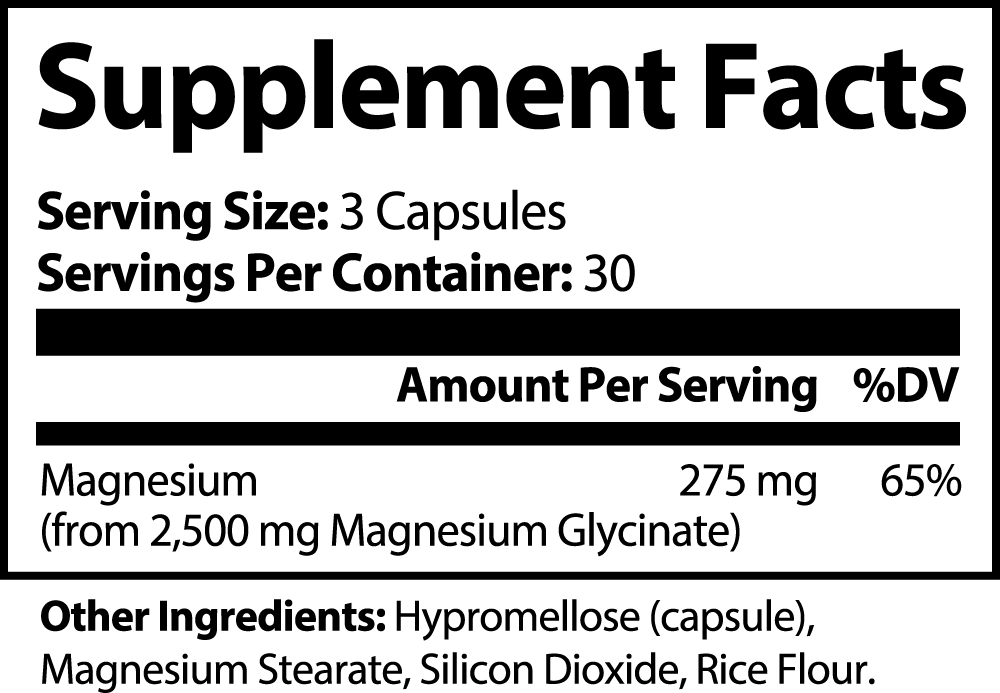 LifterNation Magnesium Glycinate (90 Capsules)