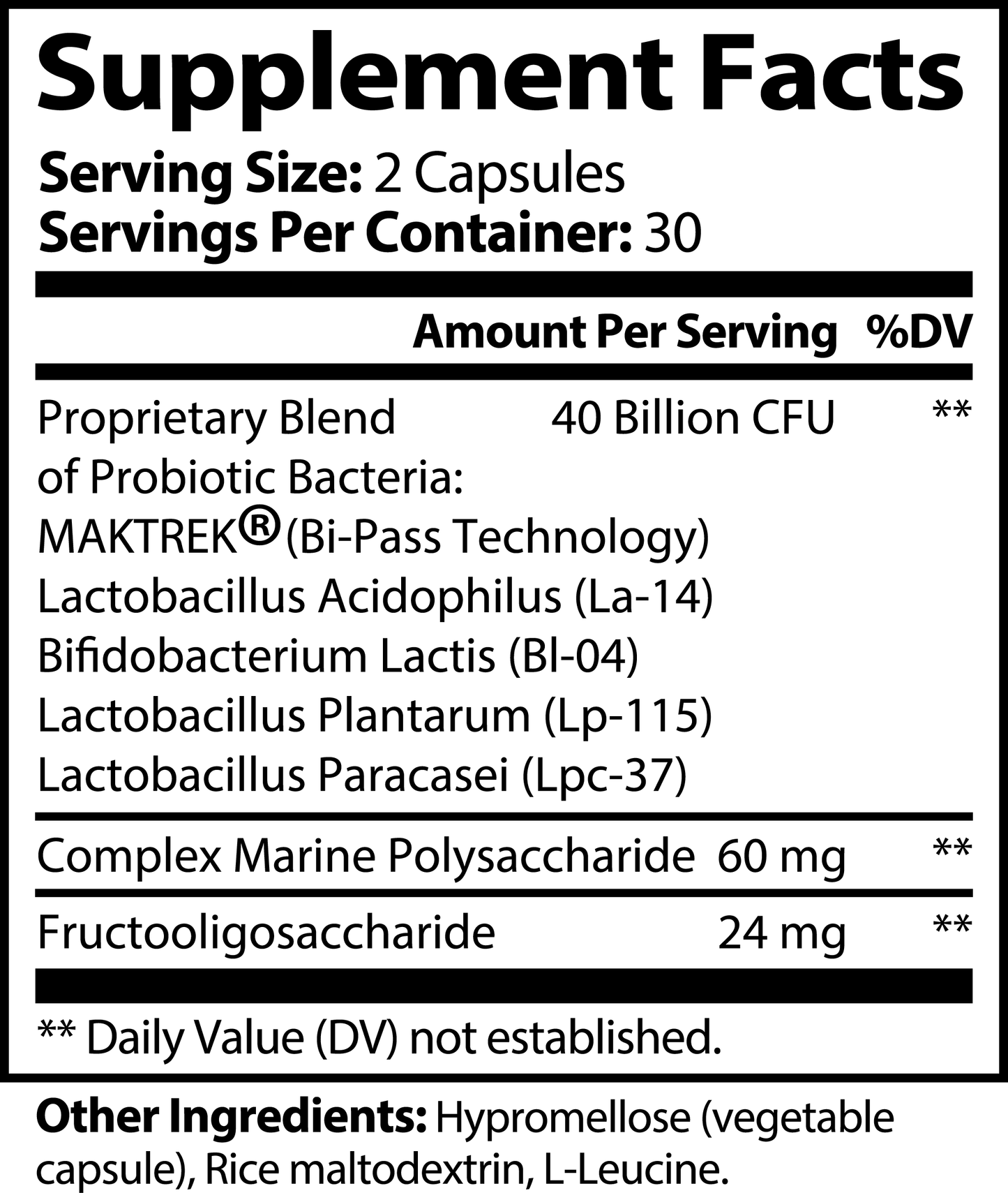 LifterNation Super Probiotic 40 Billion CFU with Prebiotics (60 Capsules)
