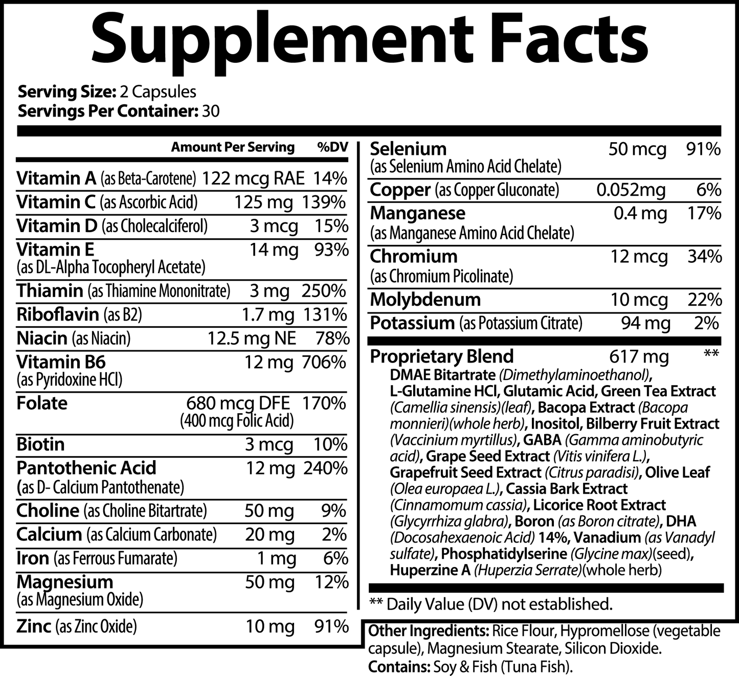 LifterNation Brain & Focus Formula (60 Capsules)