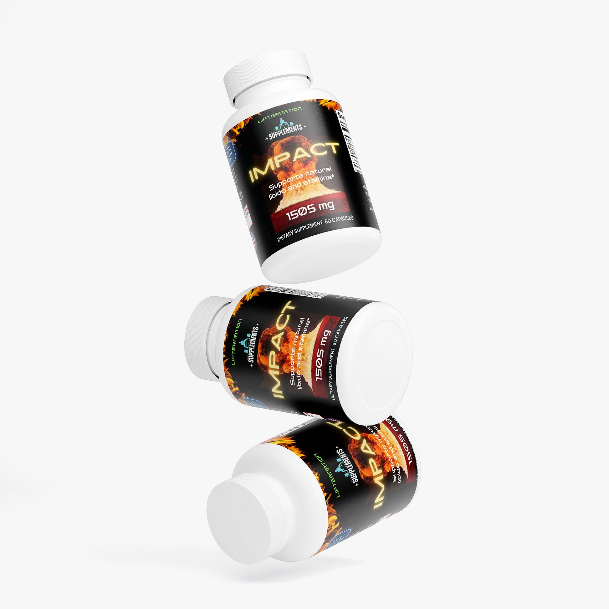 LifterNation Impact 1505mg (60 Capsules) Natural Extracts LifterNation Supplements