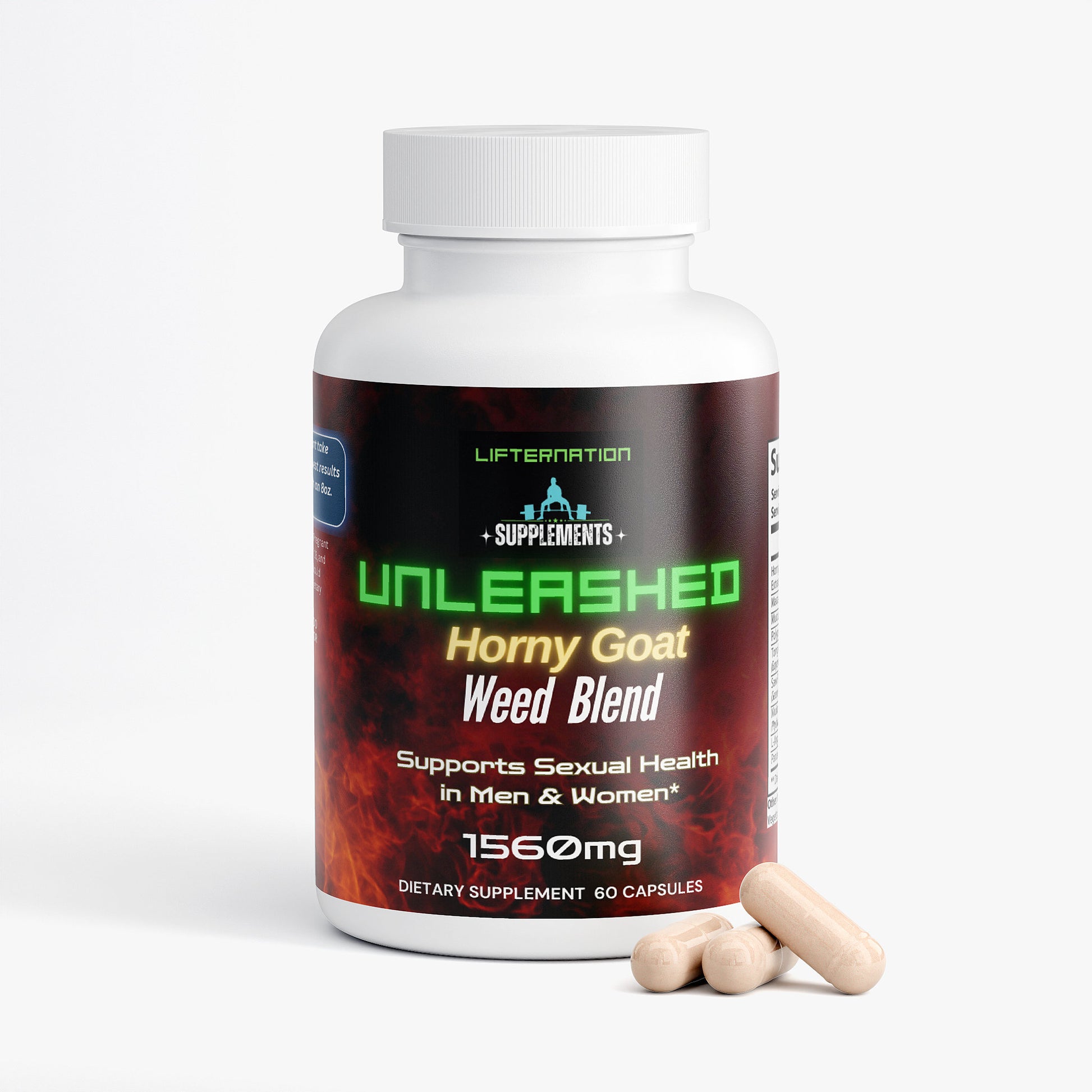 LifterNation Unleashed Horny Goat Weed Blend (1560mg) Natural Extracts LifterNation Supplements