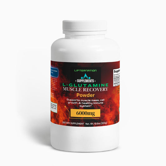 LifterNation L-Glutamine Muscle Recovery Powder (6000mg)