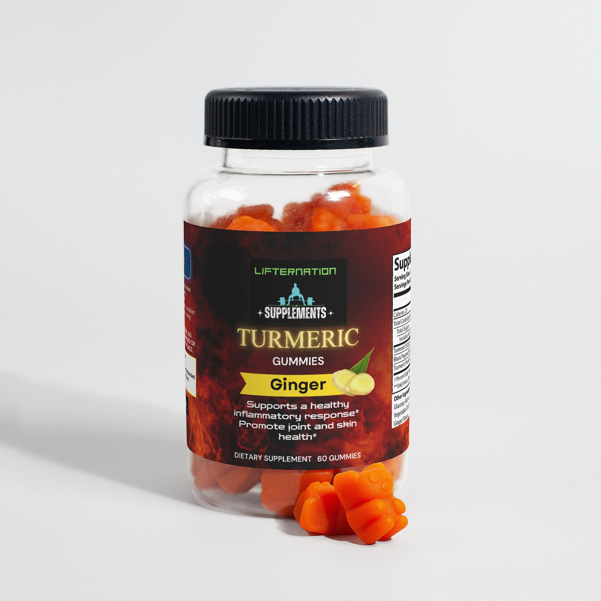 LifterNation Turmeric (60 Gummies) Natural Extracts LifterNation Supplements