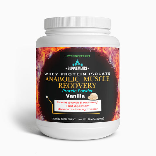 LifterNation Anabolic Muscle Recovery Whey Protein Isolate 2lbs (Vanilla)