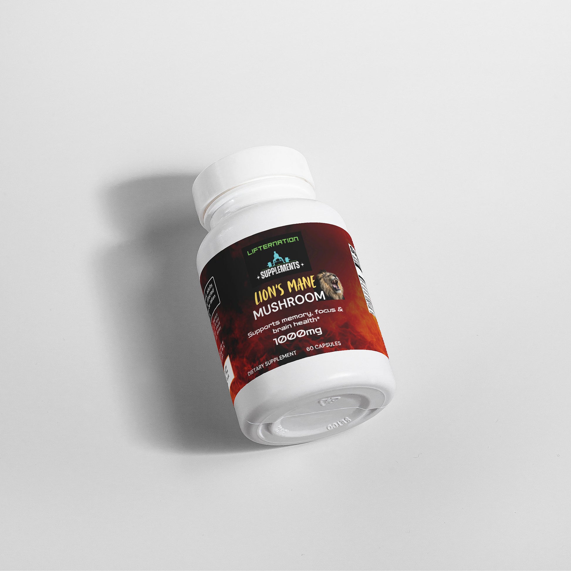 LifterNation Lion's Mane Mushroom (60 Capsules) Natural Extracts LifterNation Supplements