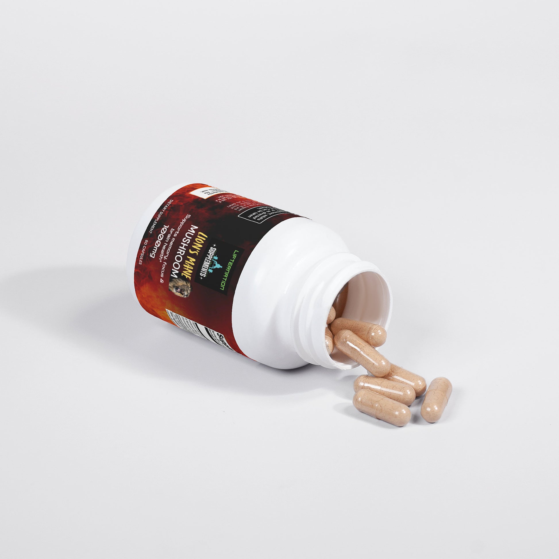 LifterNation Lion's Mane Mushroom (60 Capsules) Natural Extracts LifterNation Supplements