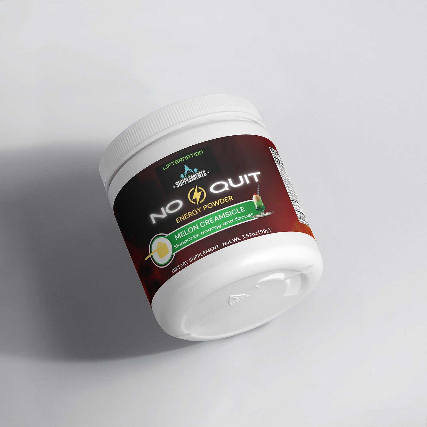 LifterNation No Quit Energy Powder (Melon Creamsicle)