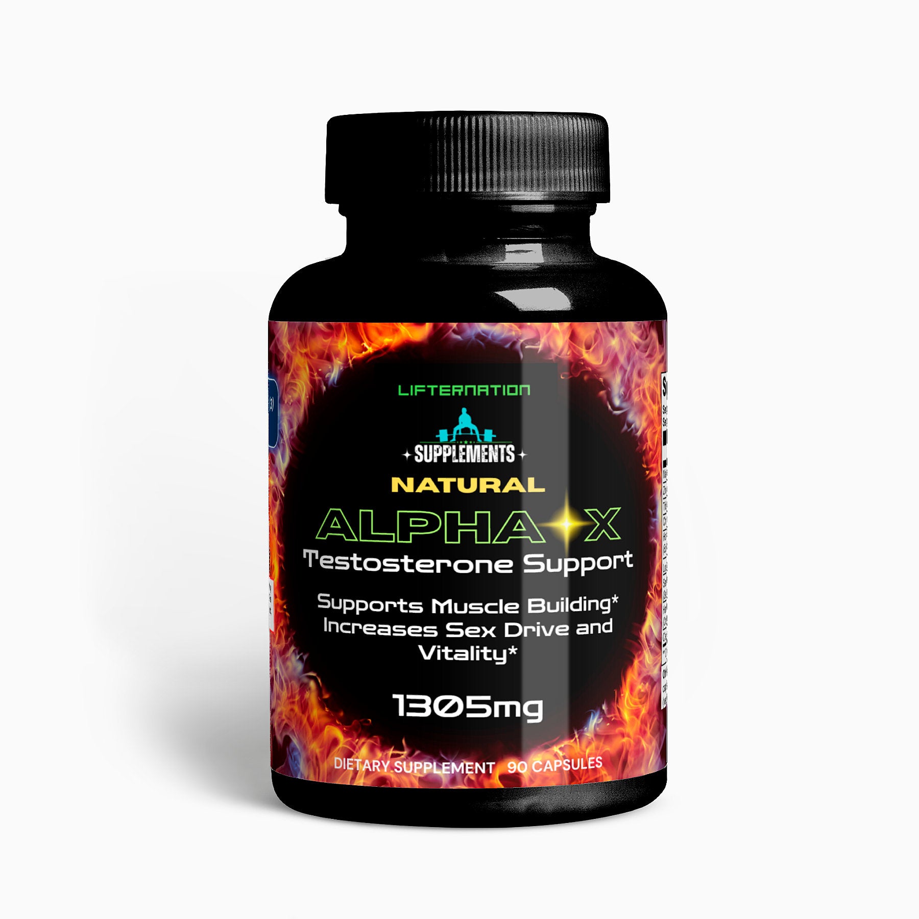 LifterNation Alpha X Natural Testosterone Support (90 Capsules) Specialty Supplements LifterNation Supplements