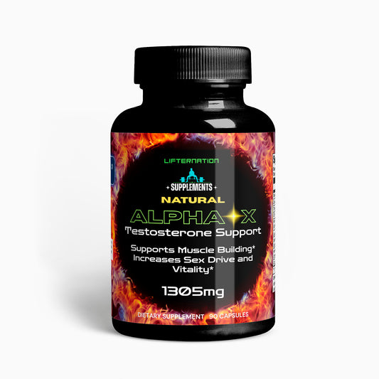 LifterNation Alpha X Natural Testosterone Support (90 Capsules)