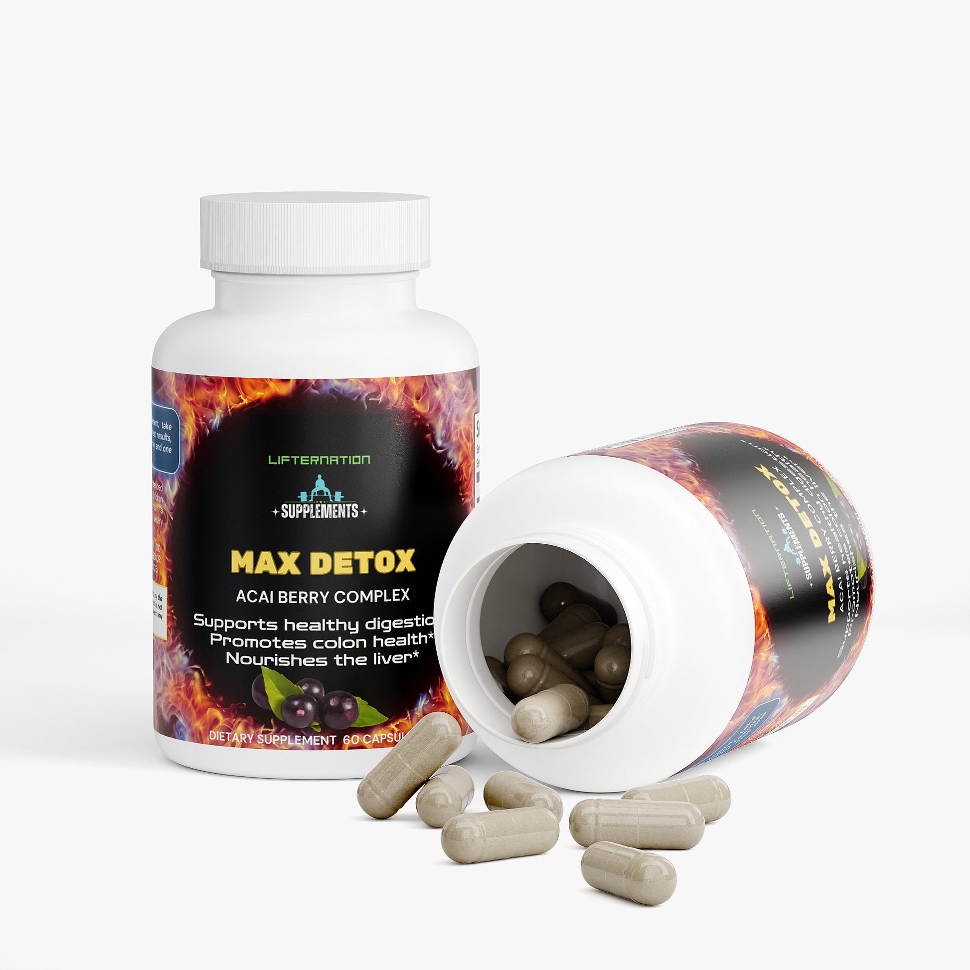 LifterNation Max Detox (60 Capsules) Natural Extracts LifterNation Supplements