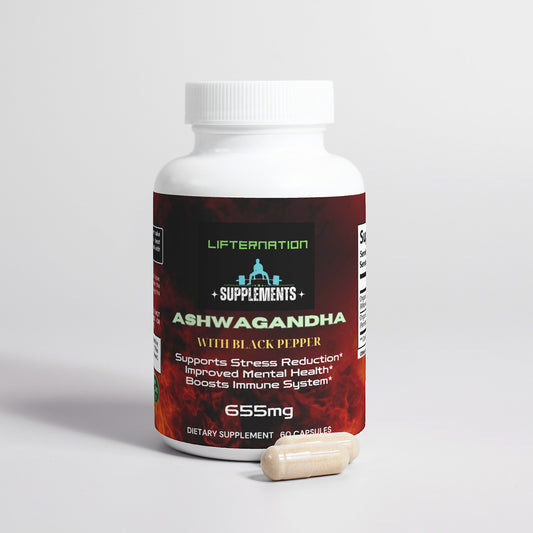 LifterNation Ashwagandha with Black Pepper (60 Capsules)