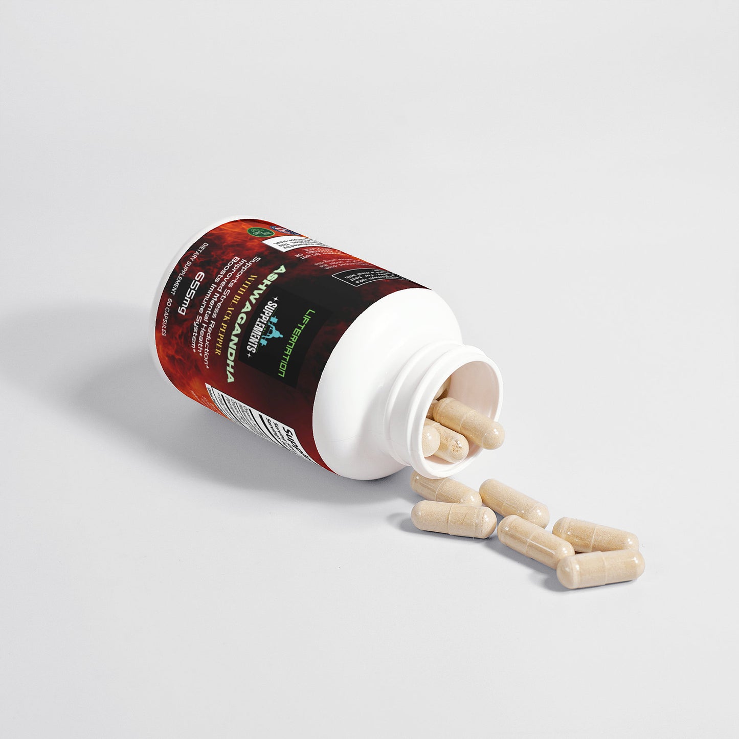LifterNation Ashwagandha with Black Pepper (60 Capsules)