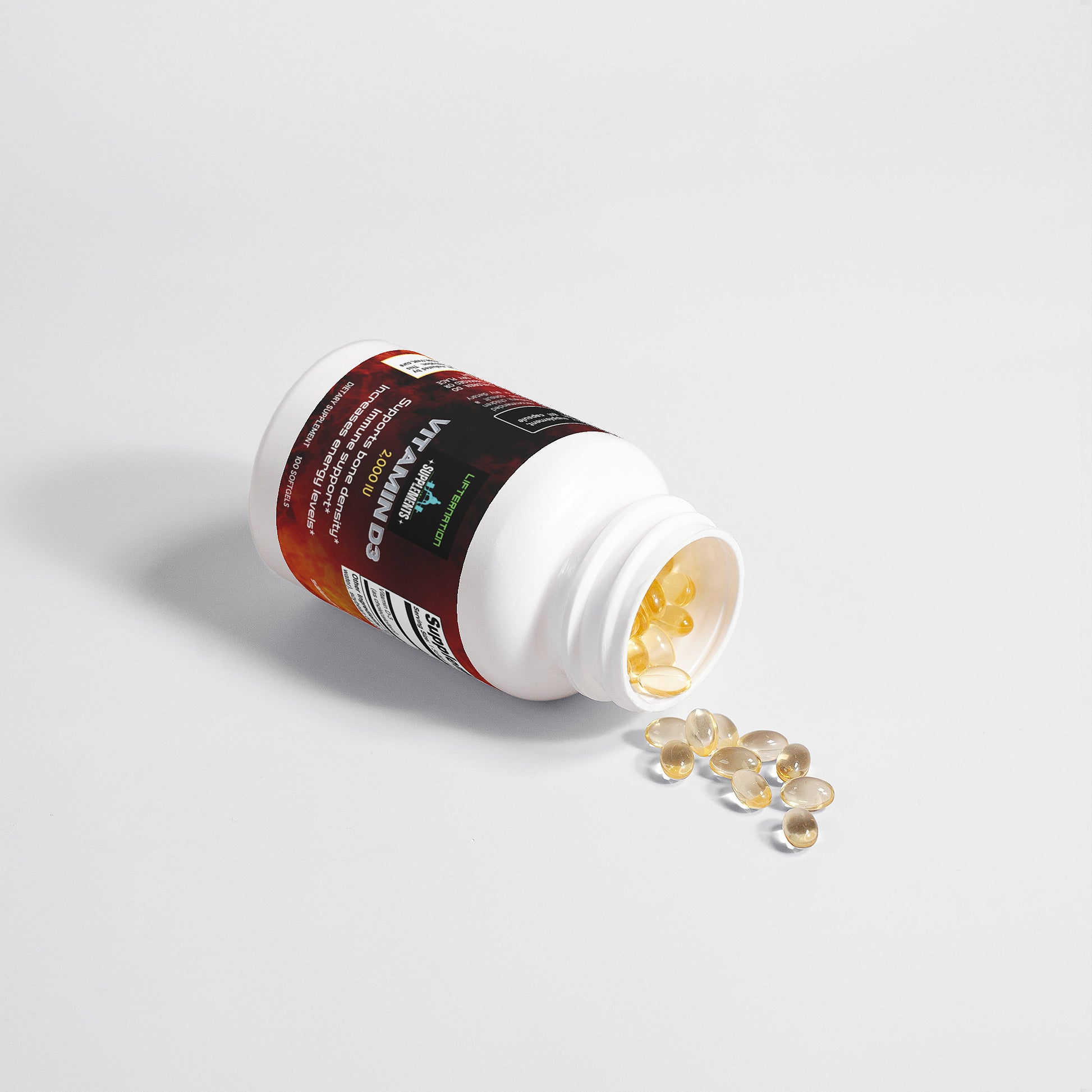 LifterNation Vitamin D3 2,000 IU (100 Softgels) Vitamins & Minerals LifterNation Supplements