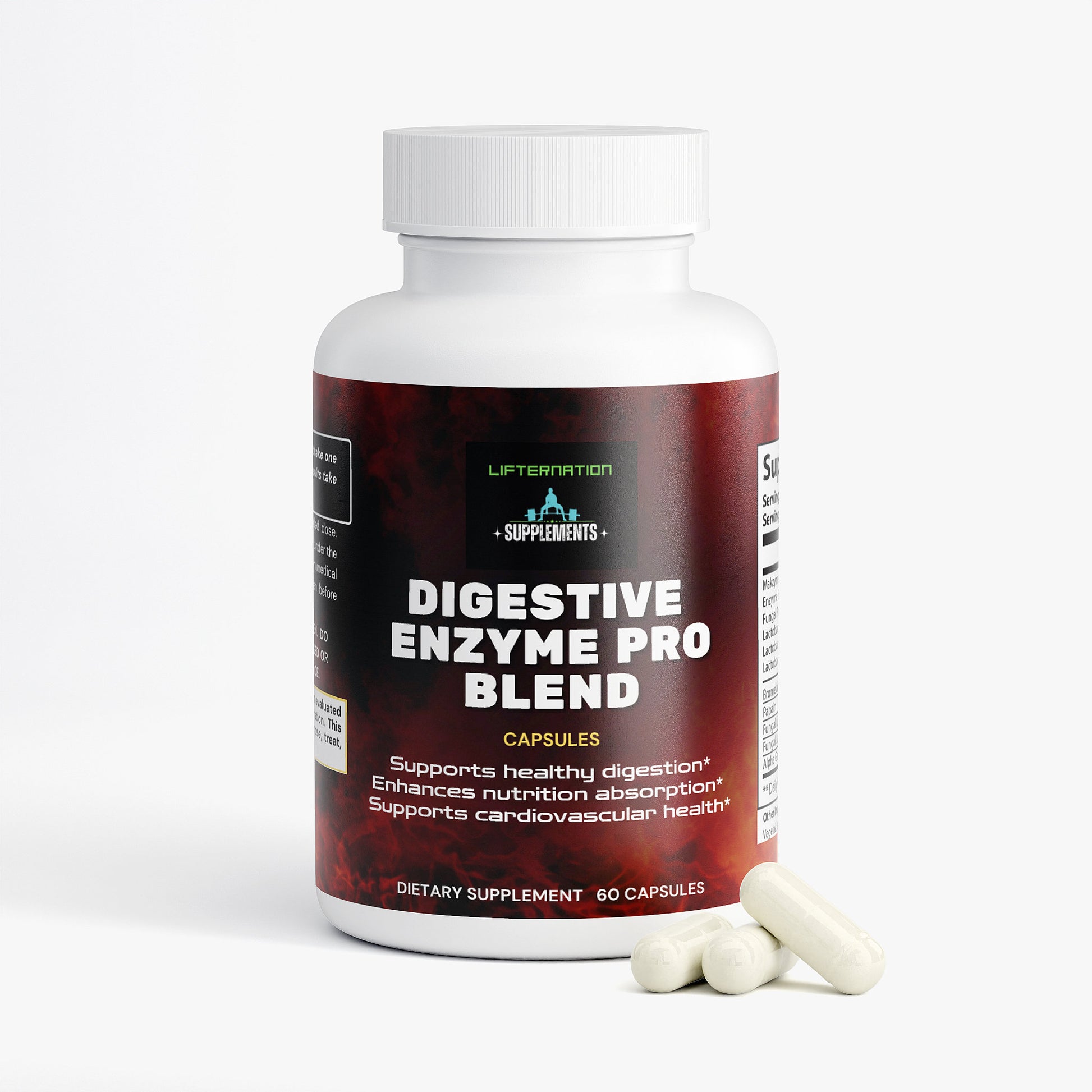 LifterNation Digestive Enzyme Pro Blend (60 Capsules) Specialty Supplements LifterNation Supplements