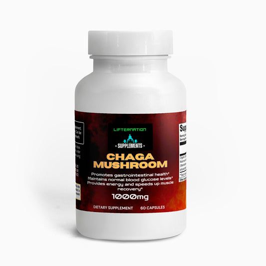 LifterNation Chaga Mushroom 1000mg (60 Capsules)