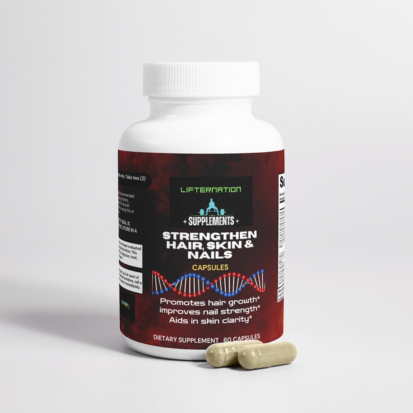 LifterNation Strengthen Hair, Skin and Nails (60 Capsules)
