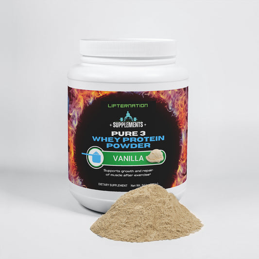 LifterNation Pure3 Whey Protein Powder 2lbs (Vanilla)