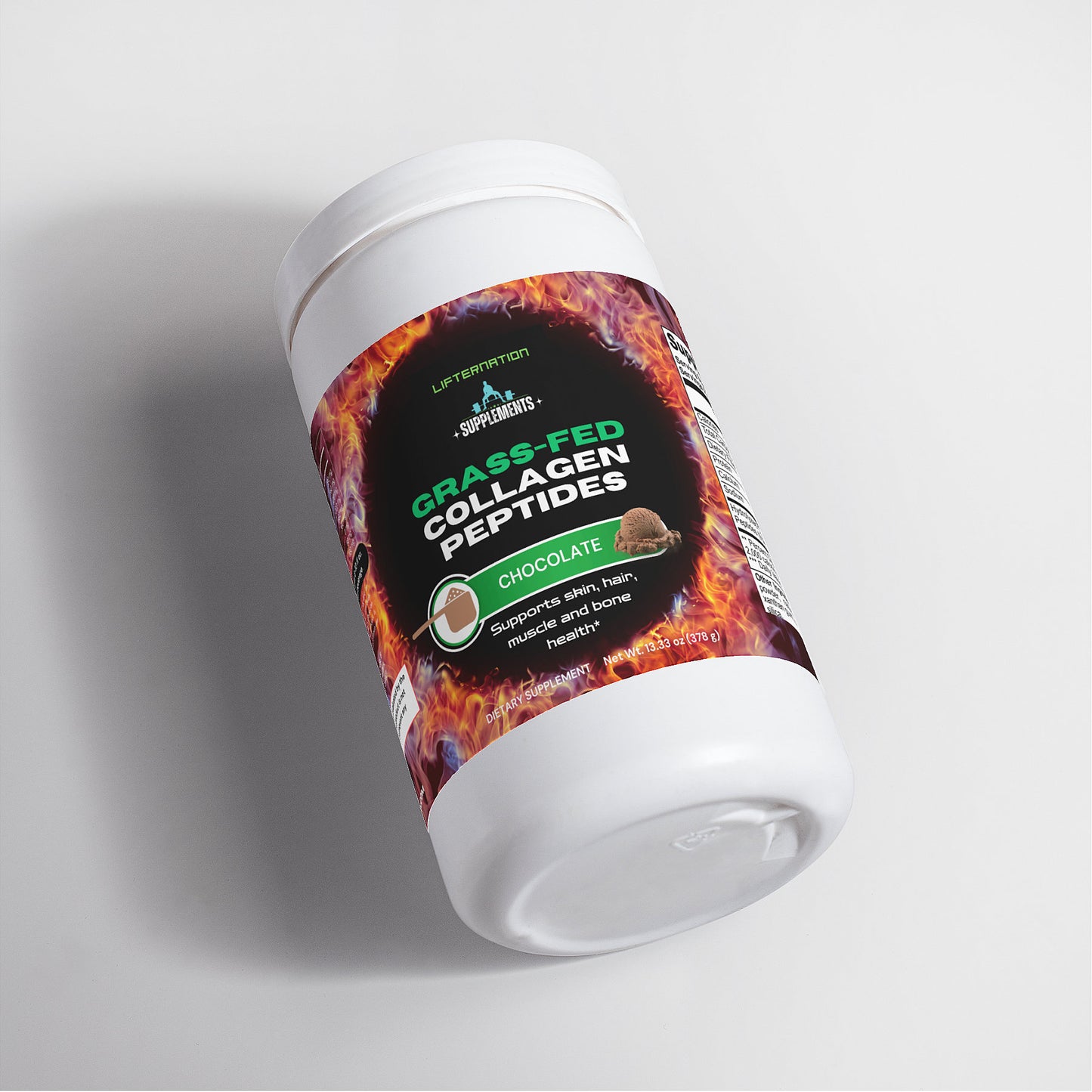 LifterNation Grass-Fed Collagen Peptides Powder (Chocolate)