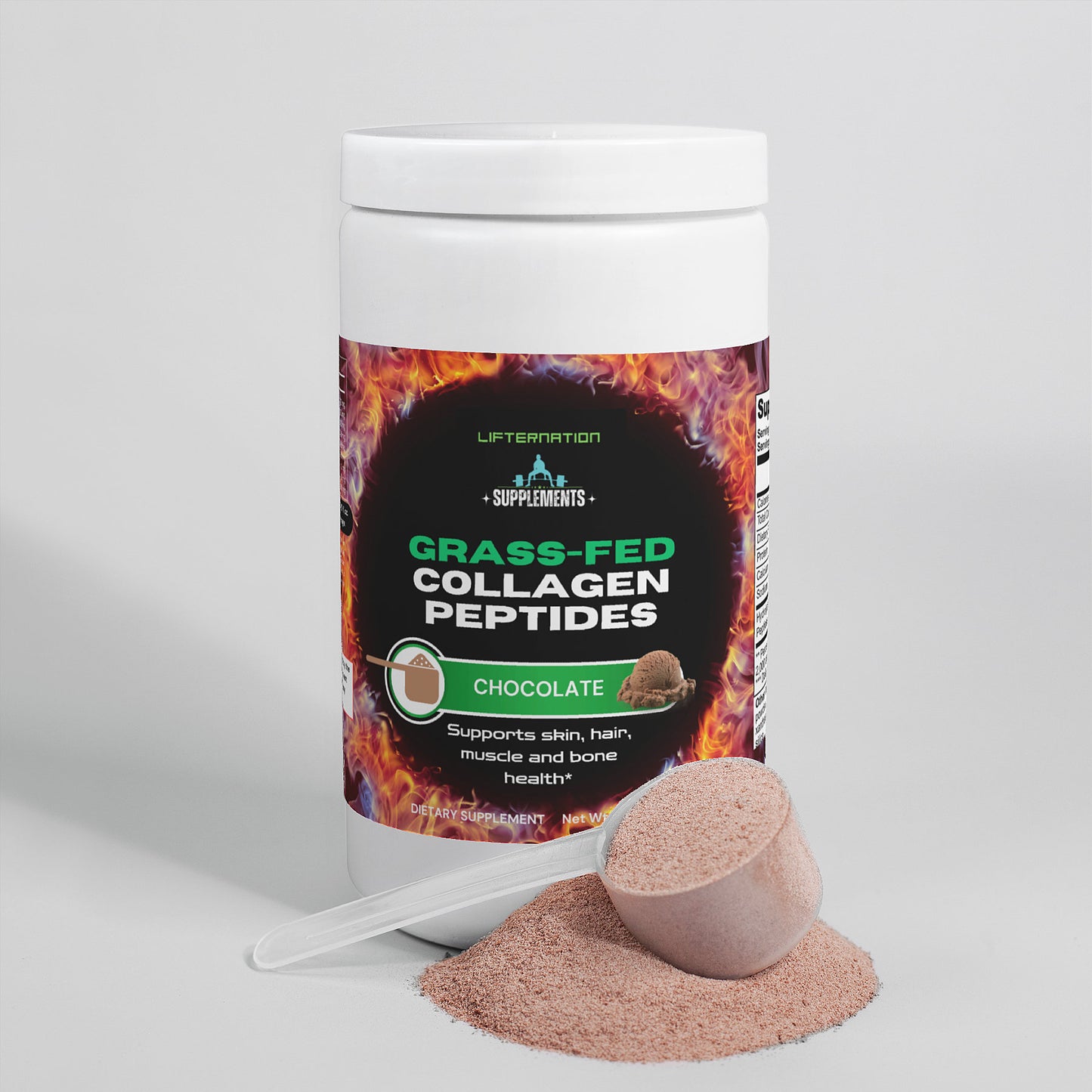 LifterNation Grass-Fed Collagen Peptides Powder (Chocolate)