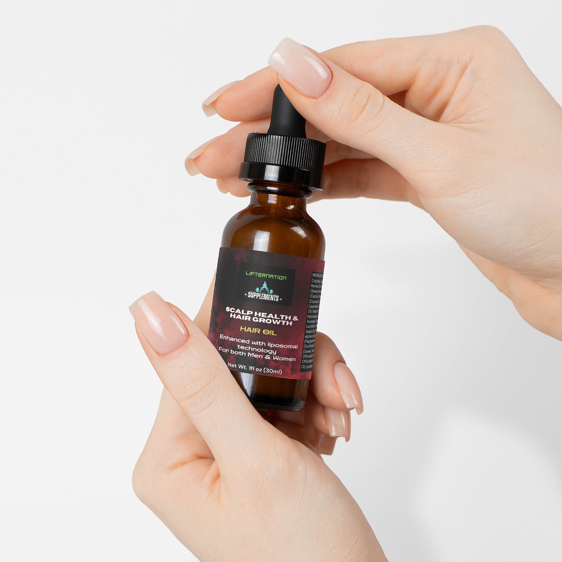 LifterNation Hair Oil for Scalp Health and Hair Growth 1FL oz - LifterNation Supplements