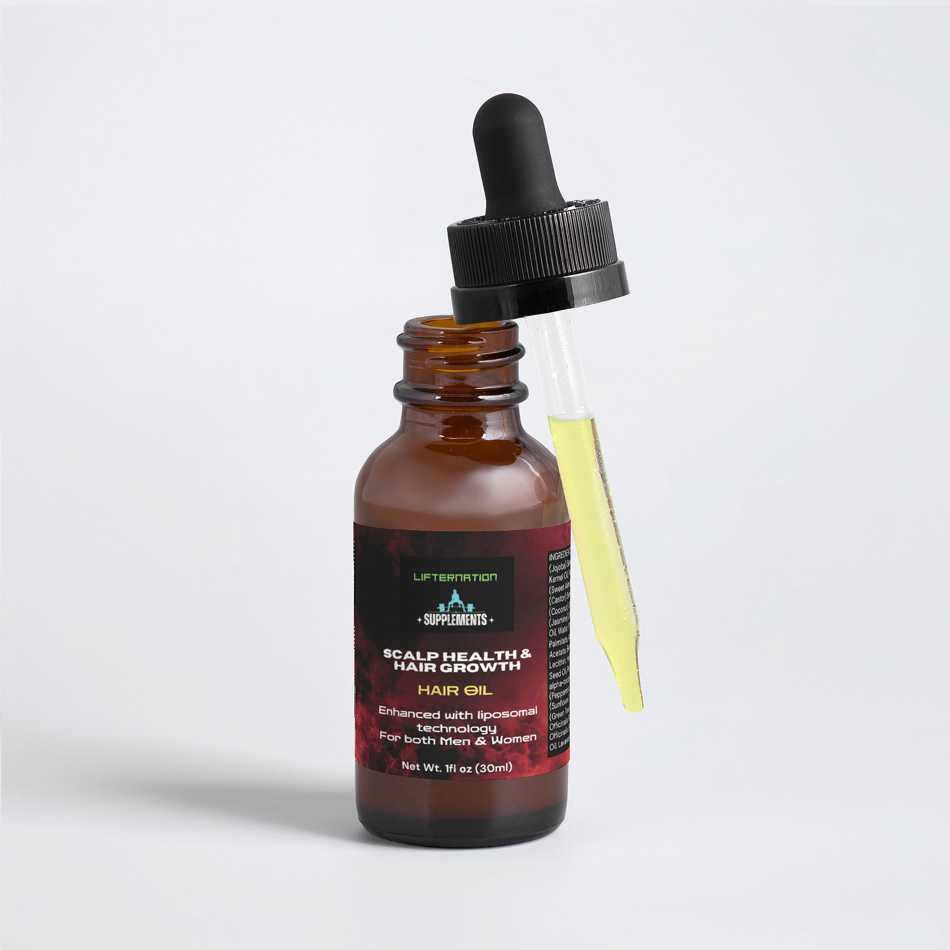 LifterNation Hair Oil for Scalp Health and Hair Growth 1FL oz Personal Care and Beauty LifterNation Supplements