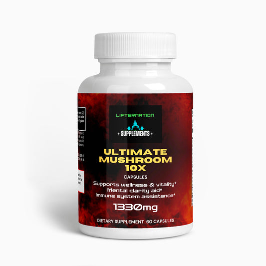 LifterNation Ultimate Mushroom Complex 10X (60 Capsules)