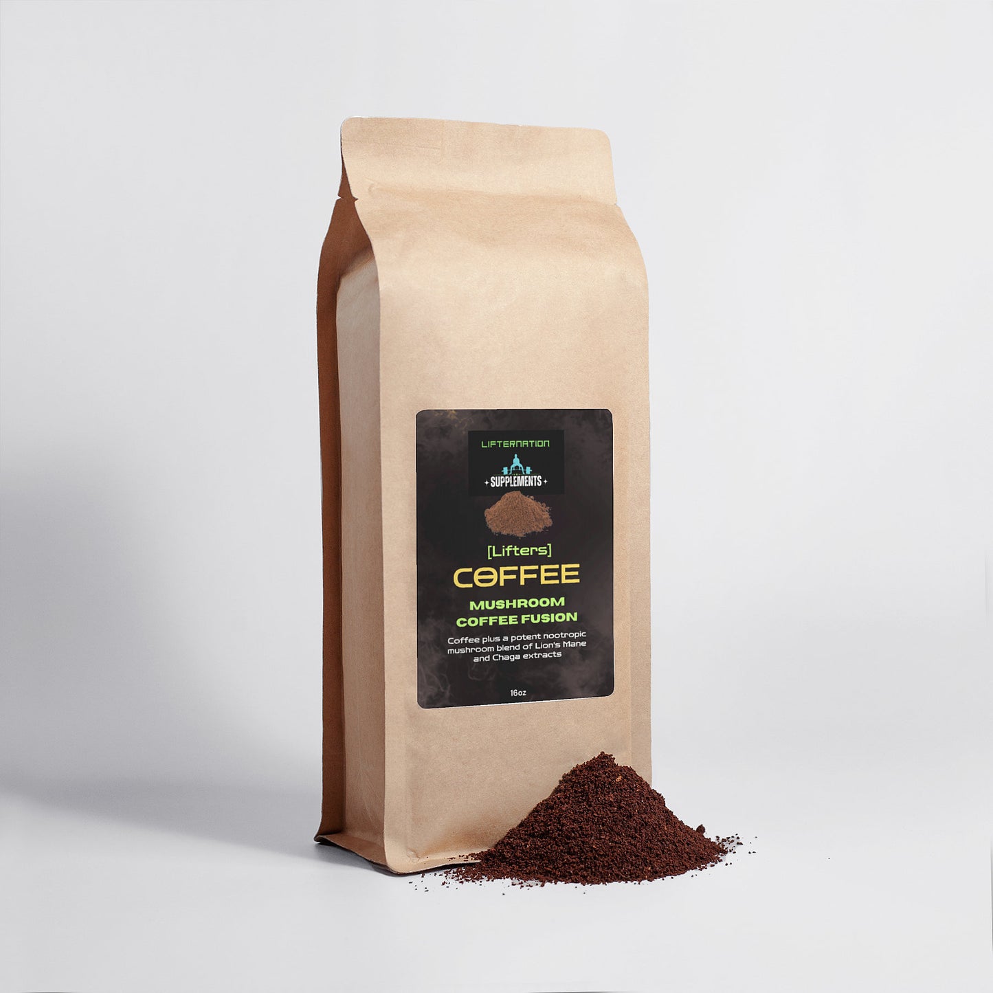 LifterNation [Lifters] Mushroom Coffee Fusion - Lion’s Mane & Chaga 16oz