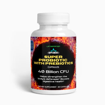 LifterNation Super Probiotic 40 Billion CFU with Prebiotics (60 Capsules) Specialty Supplements LifterNation Supplements