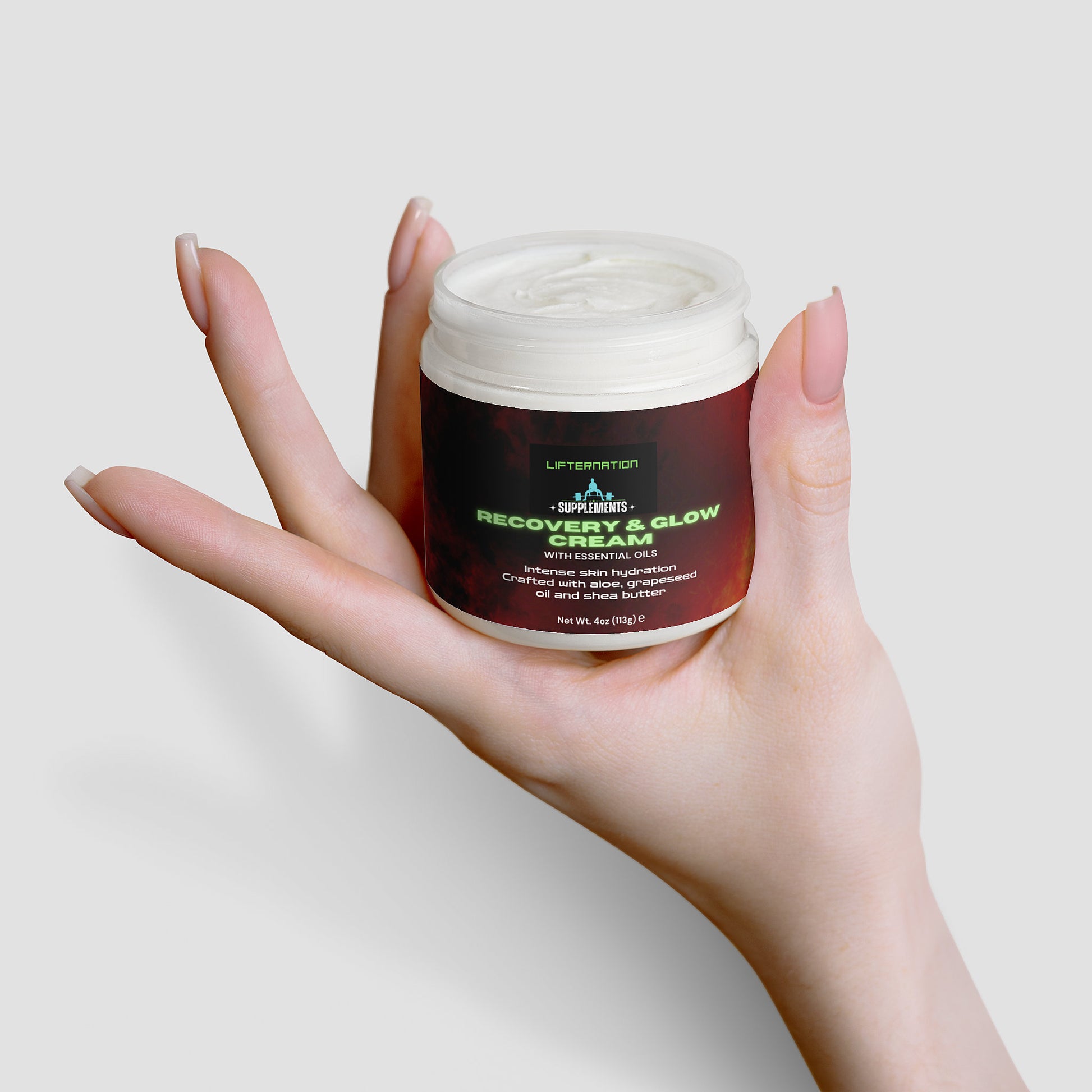 LifterNation Recovery & Glow Cream 4oz Personal Care and Beauty LifterNation Supplements