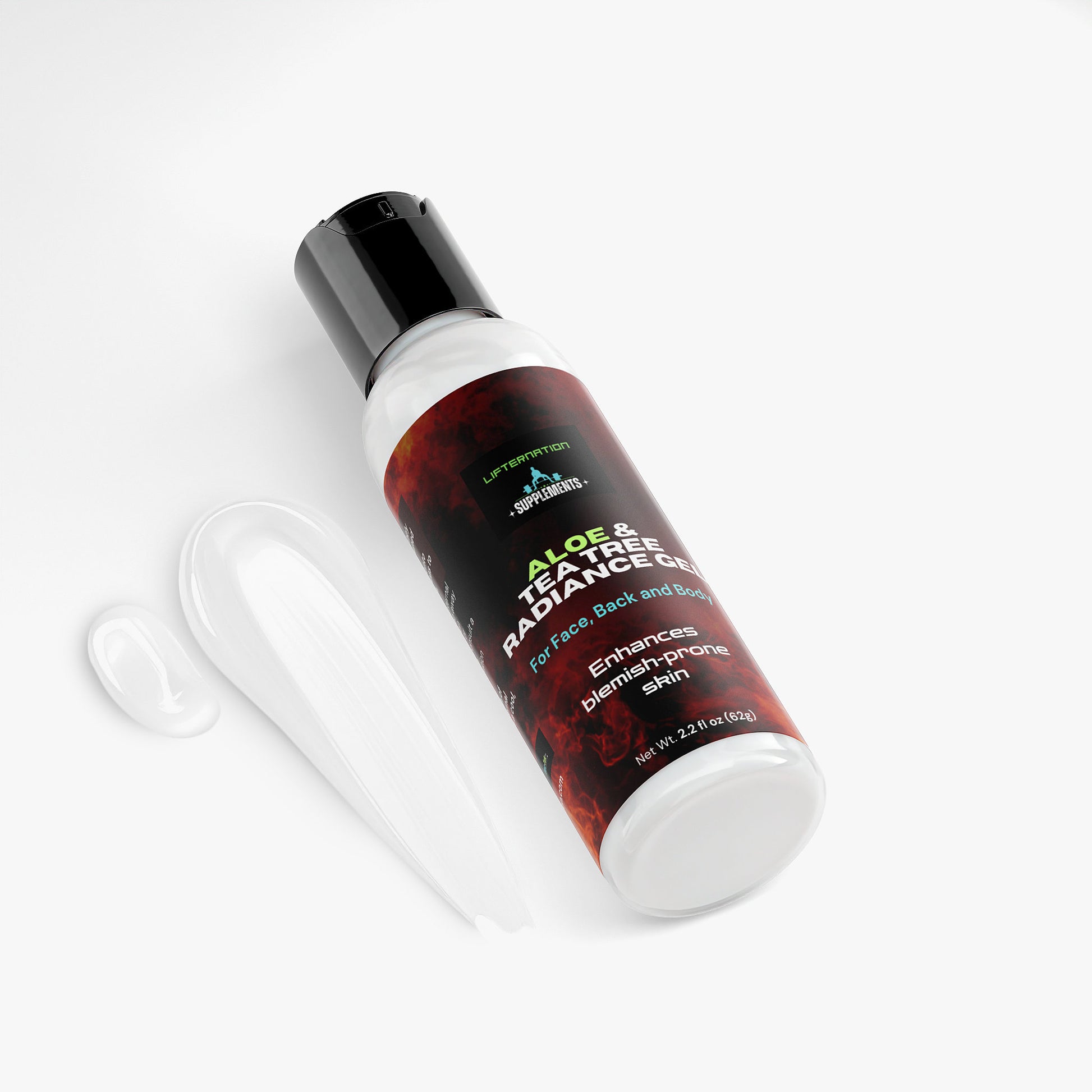 LifterNation Aloe & Tea Tree Radiance Gel 2.2Fl oz Personal Care and Beauty LifterNation Supplements