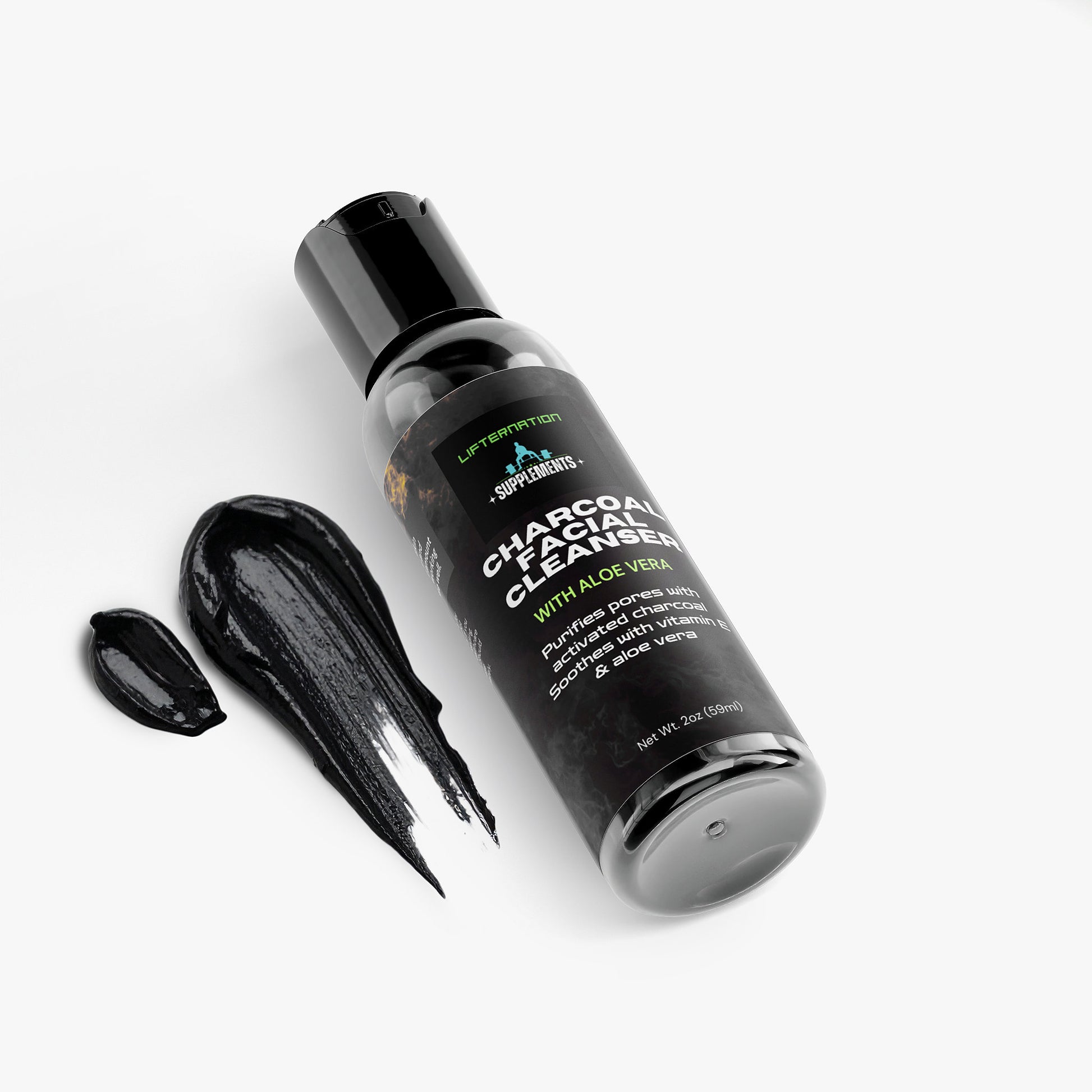 LifterNation Charcoal Facial Cleanser 2oz Personal Care and Beauty LifterNation Supplements