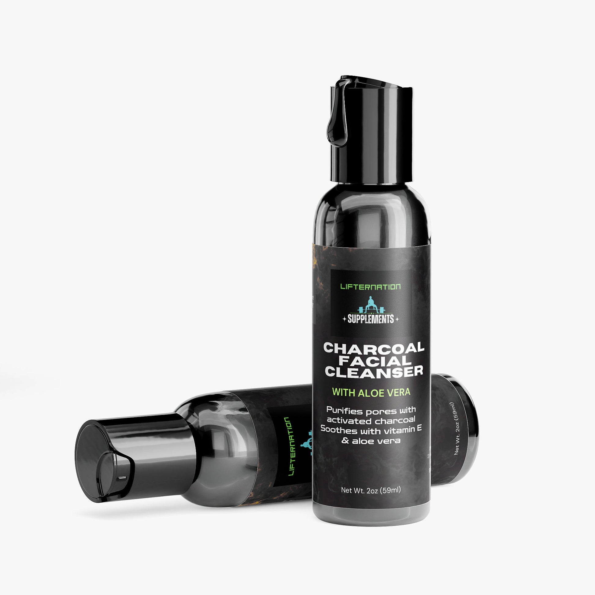 LifterNation Charcoal Facial Cleanser 2oz Personal Care and Beauty LifterNation Supplements