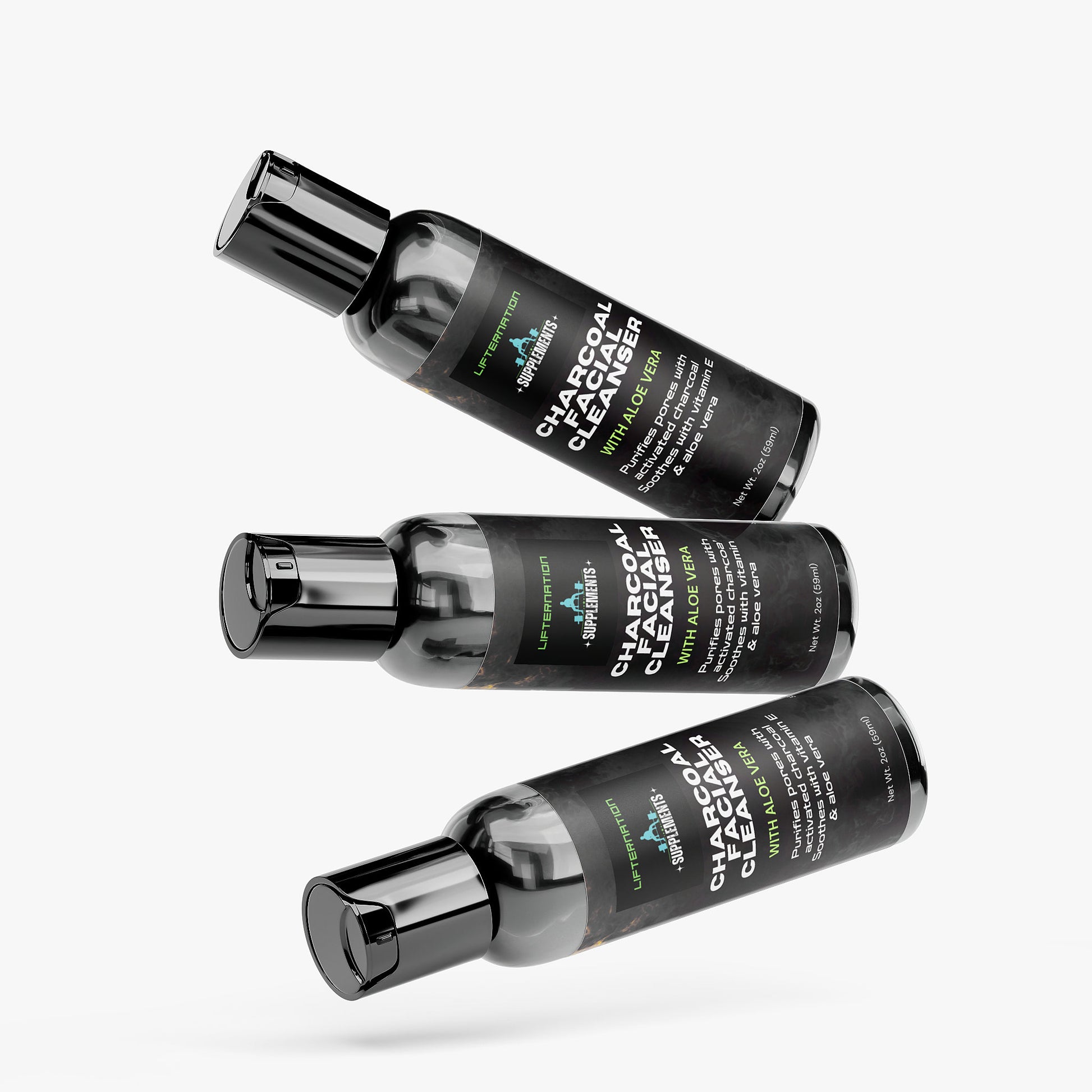LifterNation Charcoal Facial Cleanser 2oz Personal Care and Beauty LifterNation Supplements