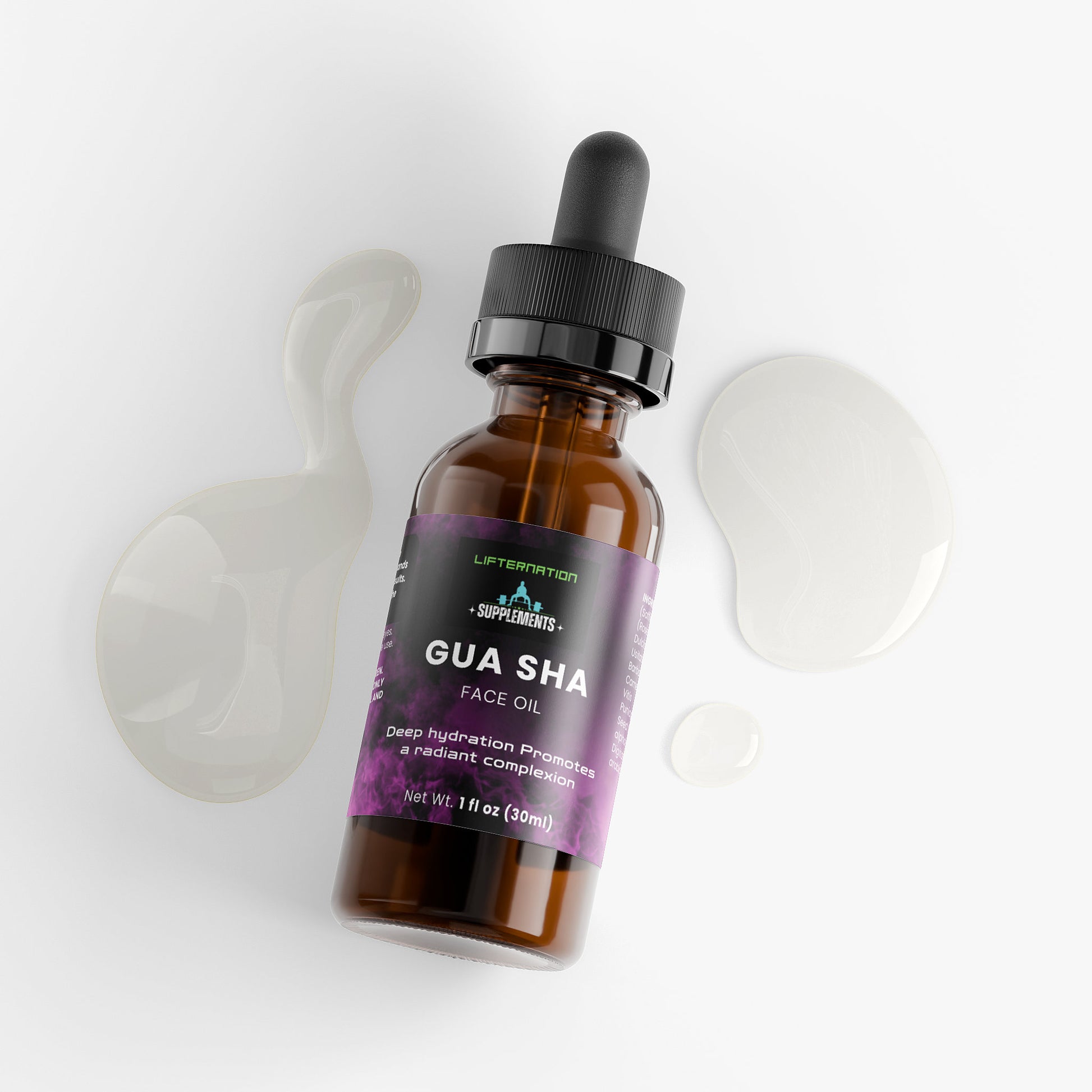 LifterNation Gua Sha Face Oil 1FL oz Personal Care and Beauty LifterNation Supplements