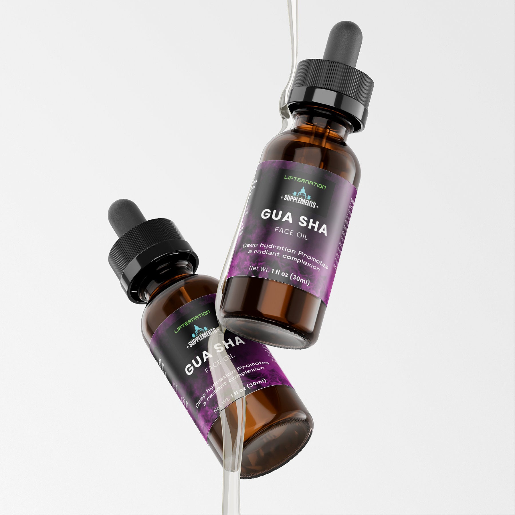 LifterNation Gua Sha Face Oil 1FL oz Personal Care and Beauty LifterNation Supplements