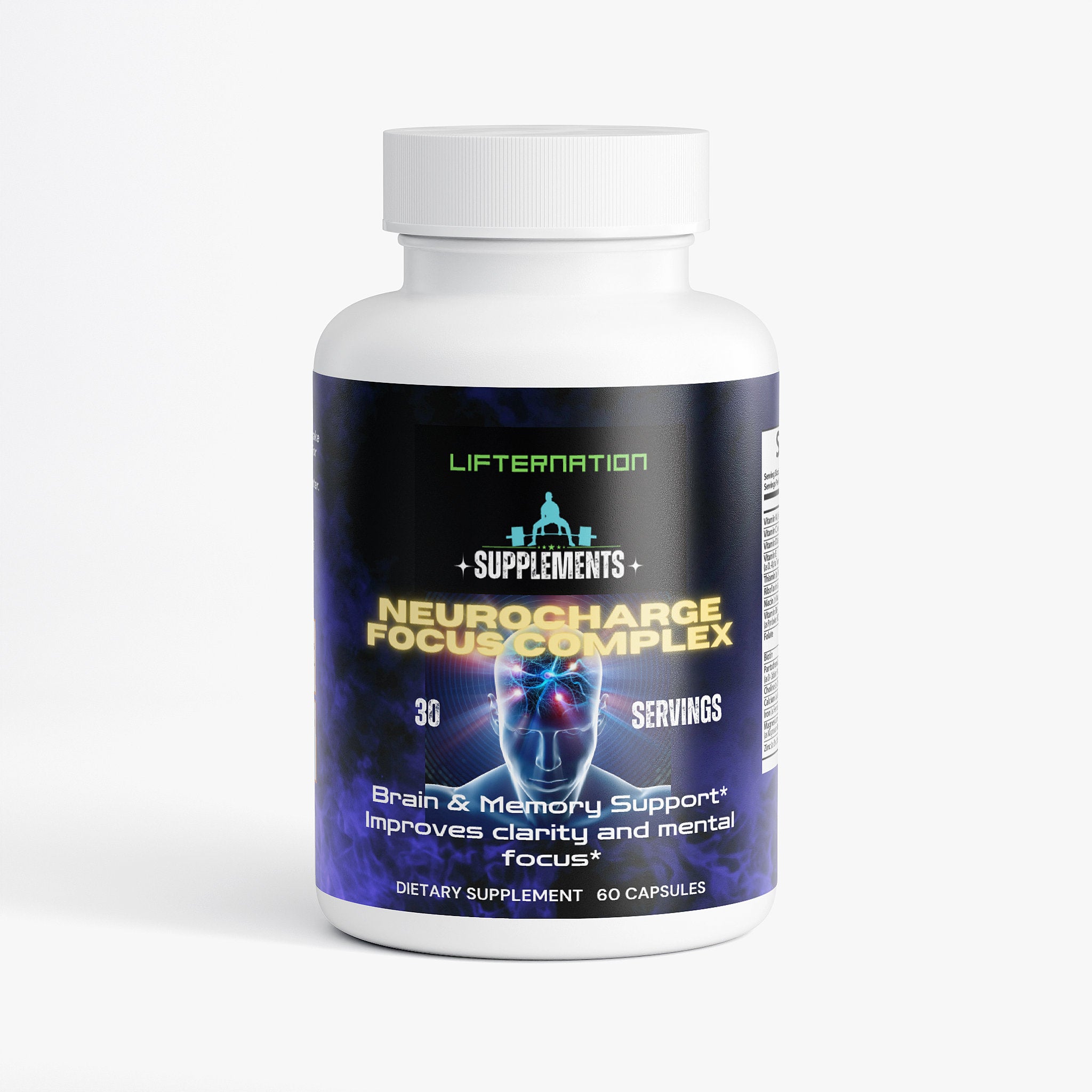 LifterNation Neurocharge Focus Complex (60 Capsules) Specialty Supplements LifterNation Supplements