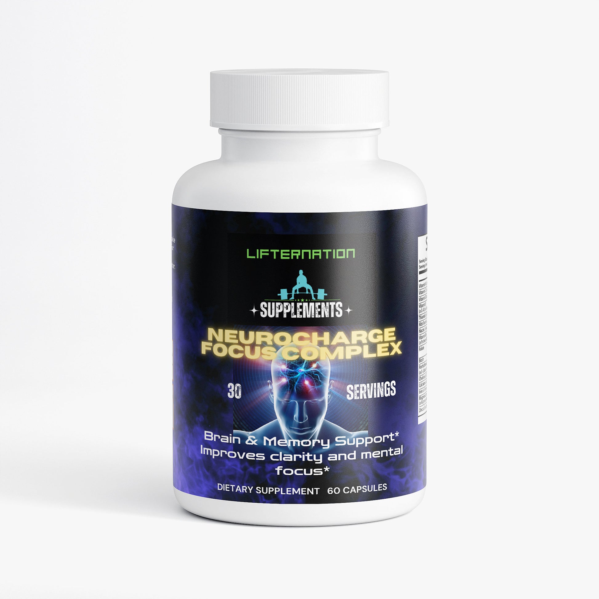 LifterNation Neurocharge Focus Complex (60 Capsules) Specialty Supplements LifterNation Supplements
