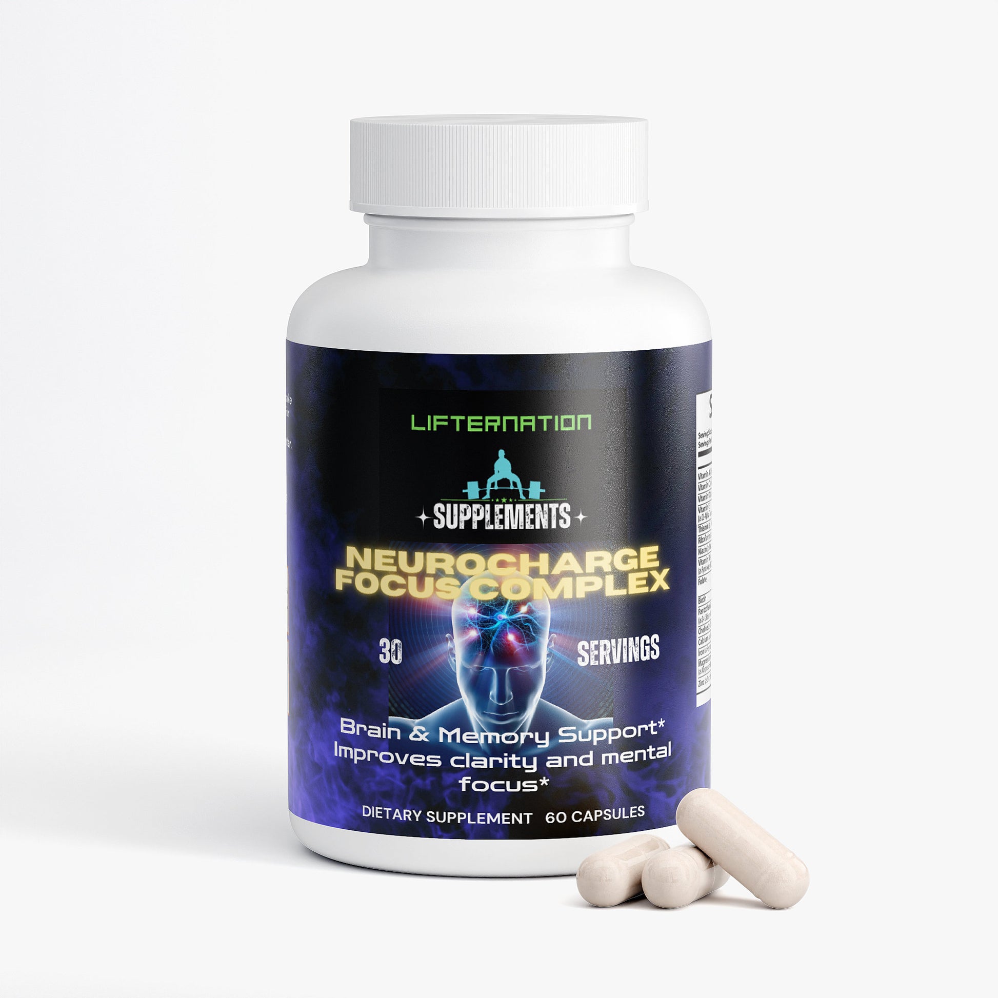 LifterNation Neurocharge Focus Complex (60 Capsules) Specialty Supplements LifterNation Supplements