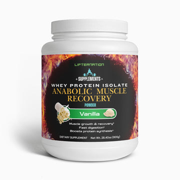 LifterNation Anabolic Muscle Recovery Whey Protein Isolate 2lbs (Vanilla) Proteins & Blends LifterNation Supplements
