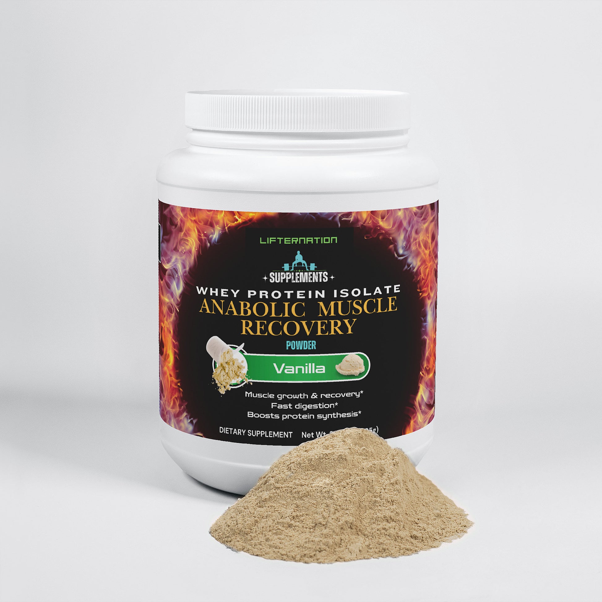LifterNation Anabolic Muscle Recovery Whey Protein Isolate 2lbs (Vanilla) Proteins & Blends LifterNation Supplements