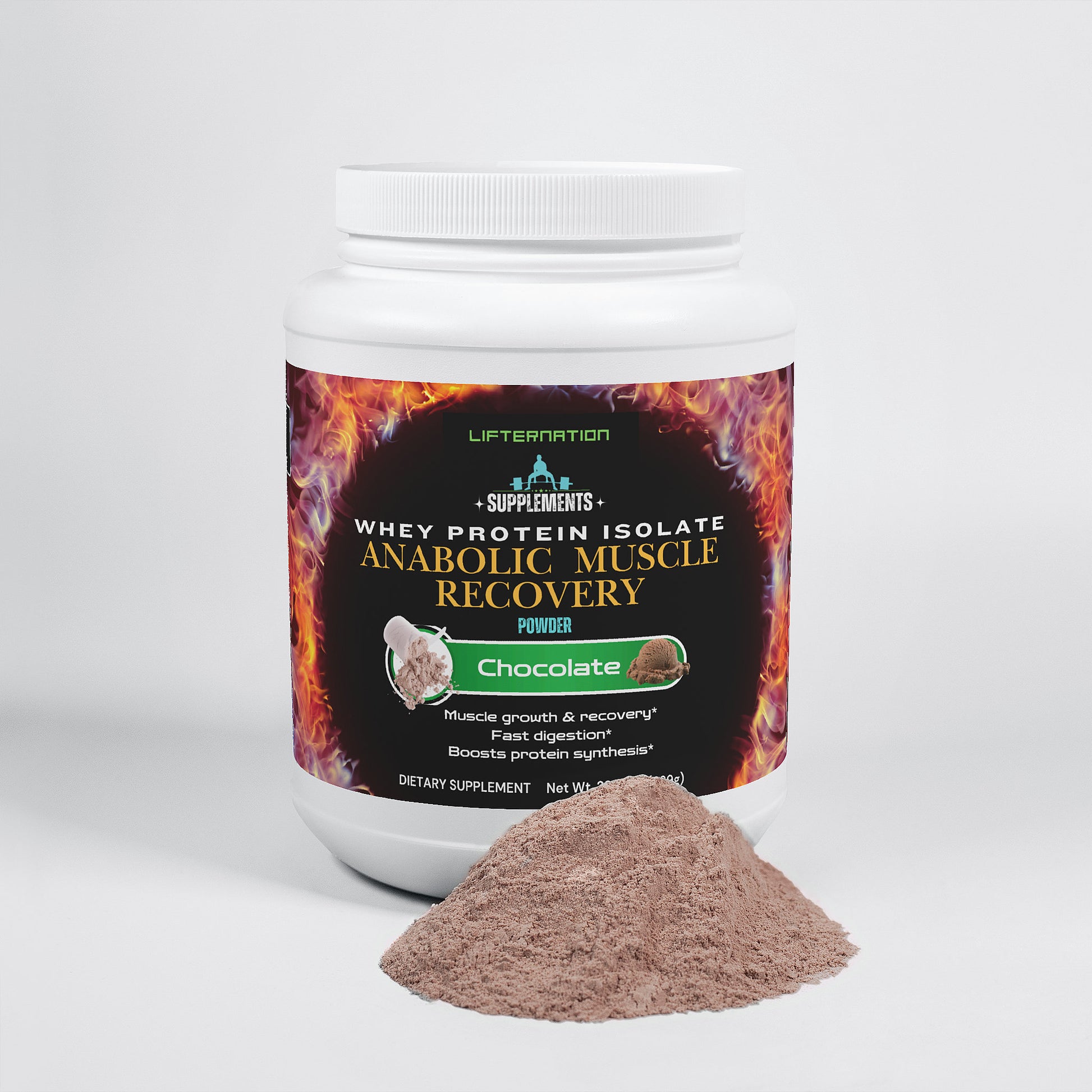 LifterNation Anabolic Muscle Recovery Whey Protein Isolate 2lbs (Chocolate) Proteins & Blends LifterNation Supplements
