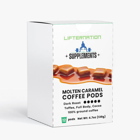 LifterNation Molten Caramel 12 Coffee Pods (Dark Roast) Coffee & Tea LifterNation Supplements