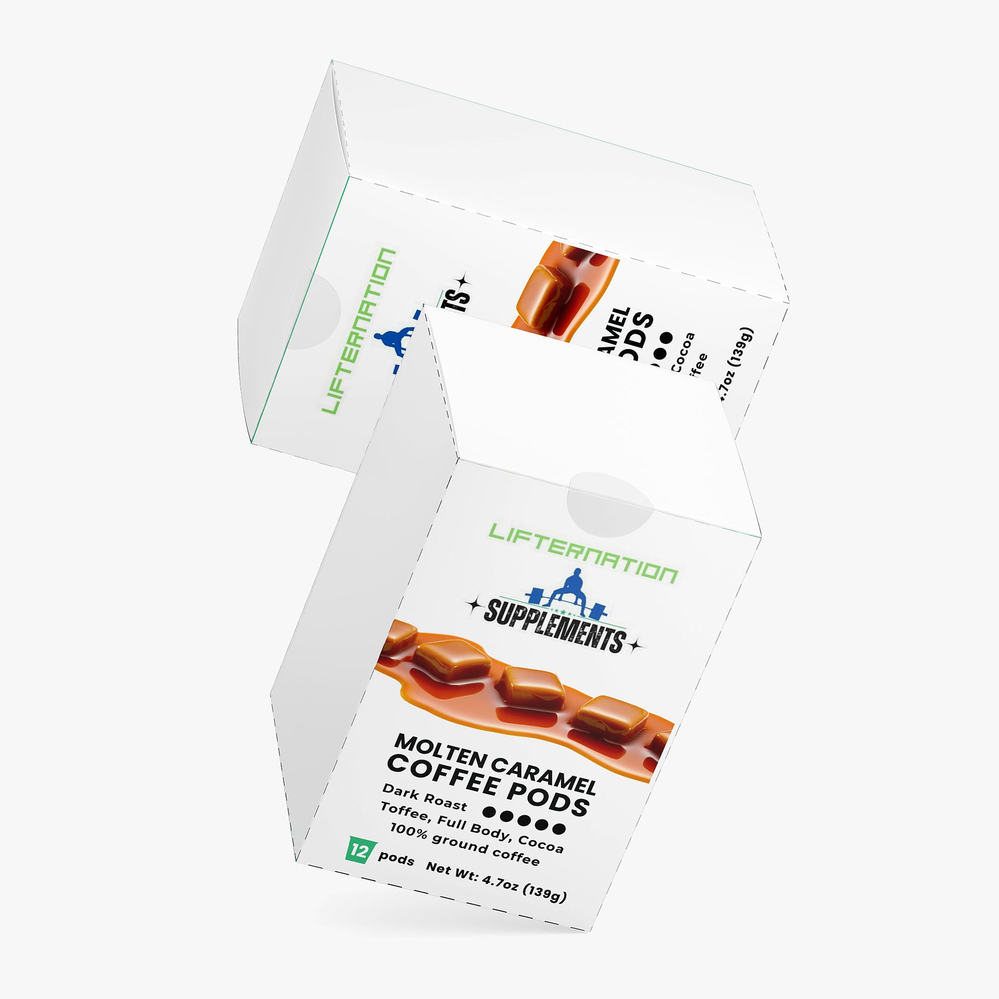 LifterNation Molten Caramel 12 Coffee Pods (Dark Roast) Coffee & Tea LifterNation Supplements