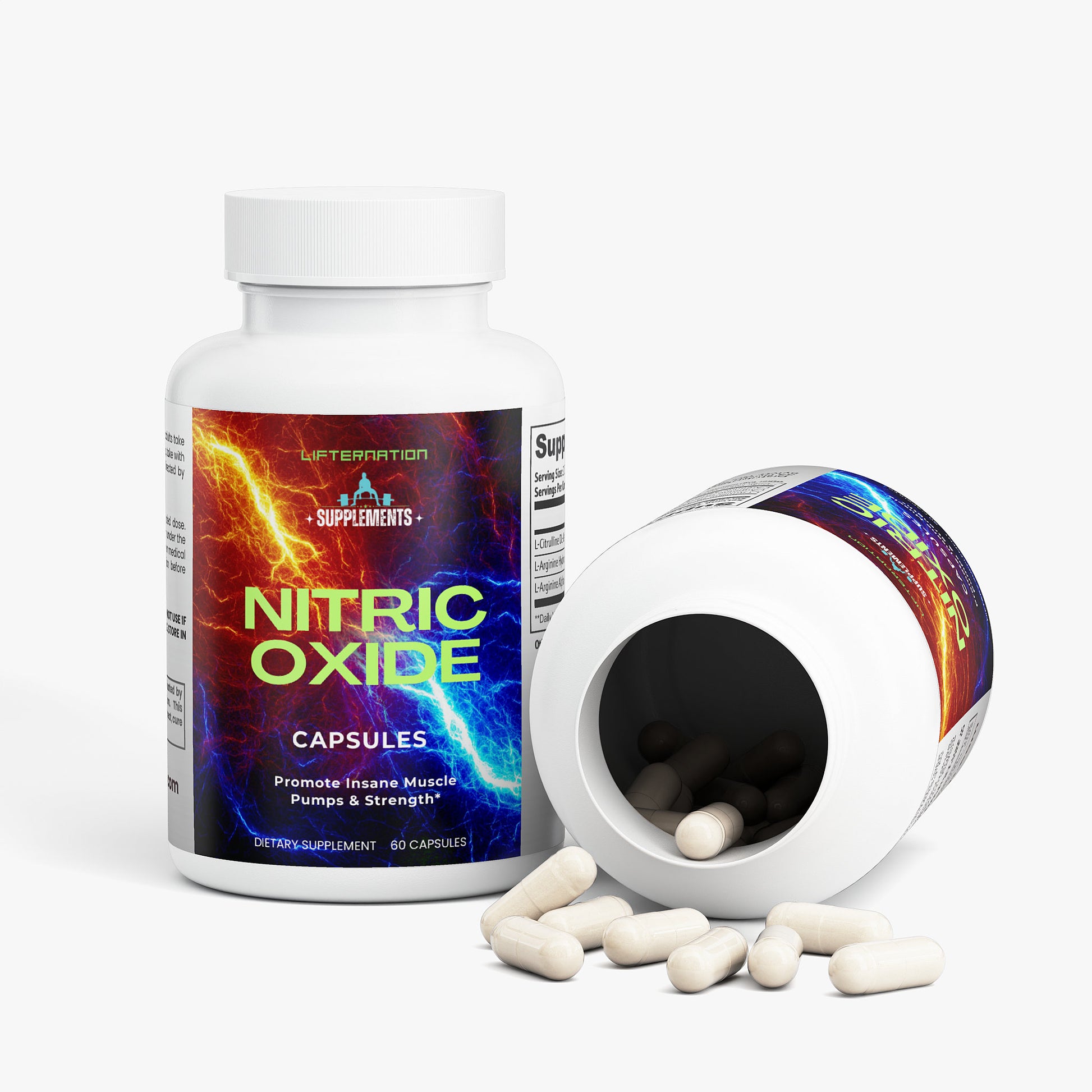LifterNation Nitric Oxide 60 Capsules Post-Workout Recovery LifterNation Supplements